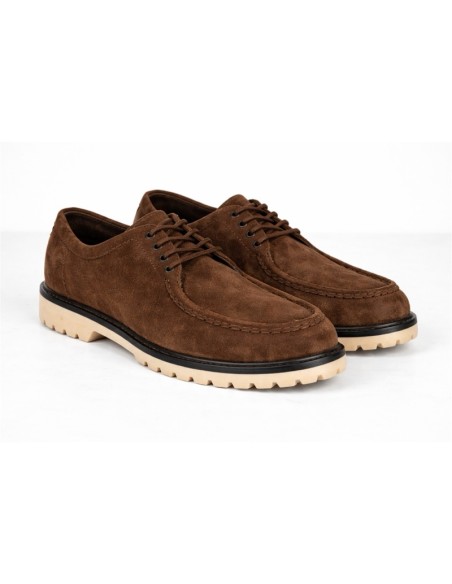 Derby suède marron SALABY-BROWN