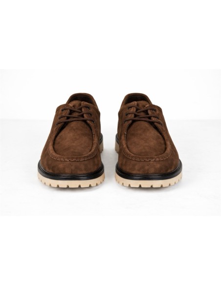 Brown suede derby