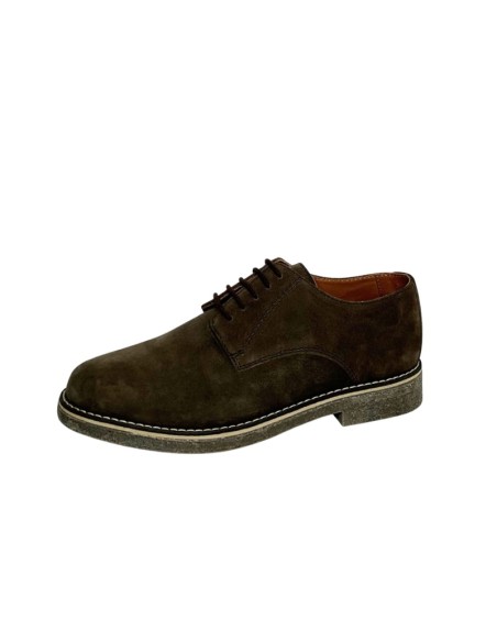 Derby suède marron SANEIRO-BROWN