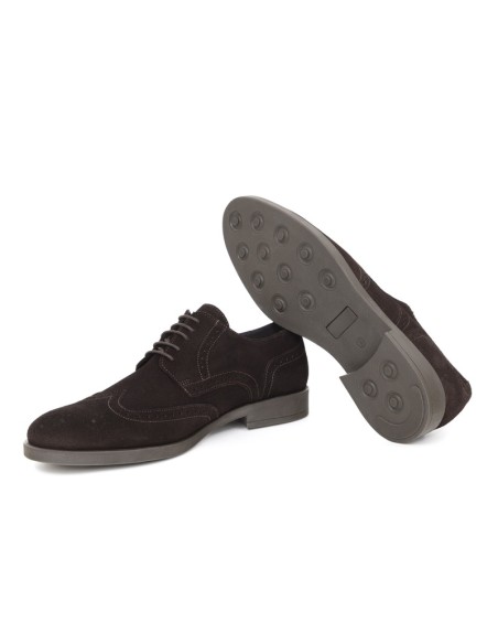 Derby suède marron SERNOL-BROWN