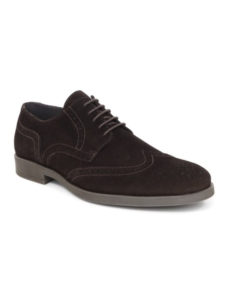 Brown suede derby