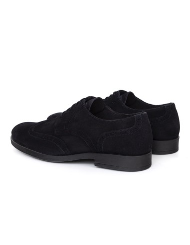 Blue suede derby