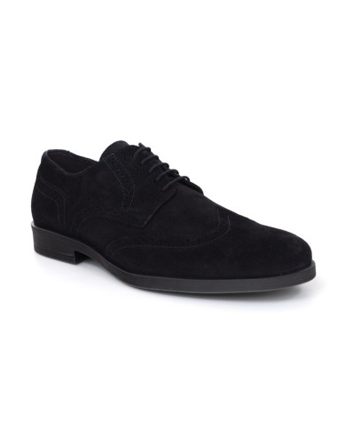 Blue suede derby