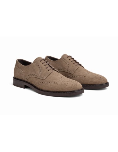 Beige leather derby