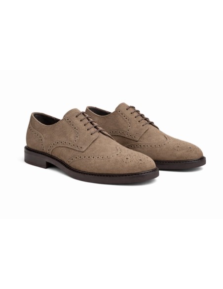 Beige leather derby