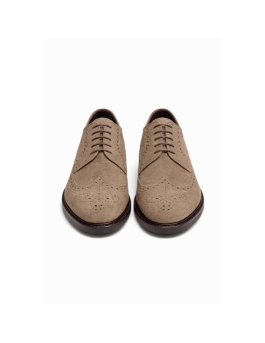 Derby de peau beige SERNOL-TAUPE