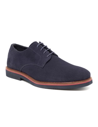 Blue suede derby