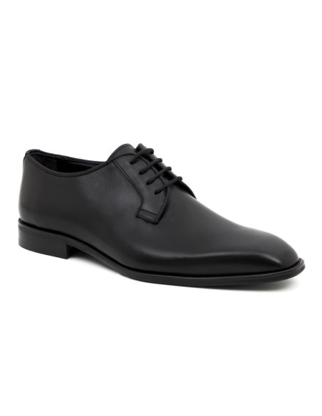 Black leather derby
