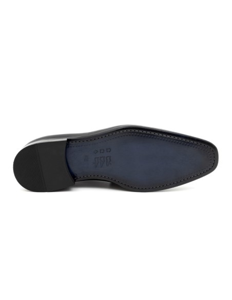 Black leather derby