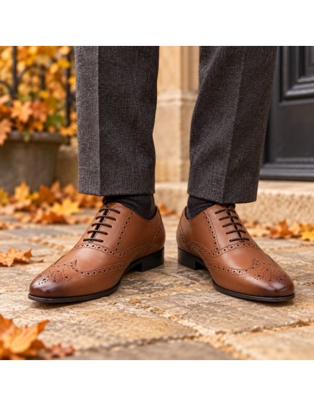 Brown leather Oxford