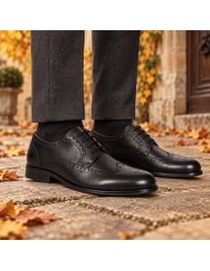 Derby de peau le noir VOPAN-NEGRO