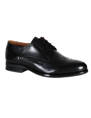 Black leather derby