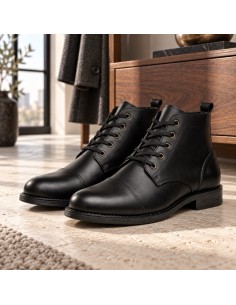 Bottine de peau le noir CORVIA-NEGRO