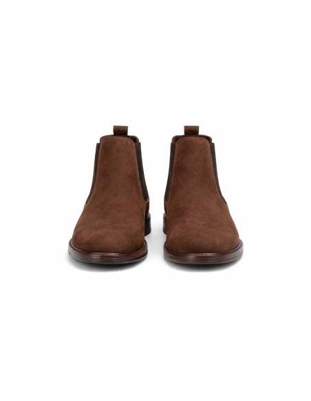Brown nubuck chelsea boots