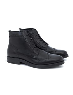 Bottine de peau le noir PARZIP-NEGRO 2