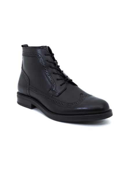 Bottine de peau le noir PARZIP-NEGRO