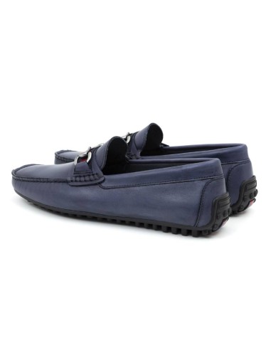 Mocassin de peau bleu BELIPO-NAVY