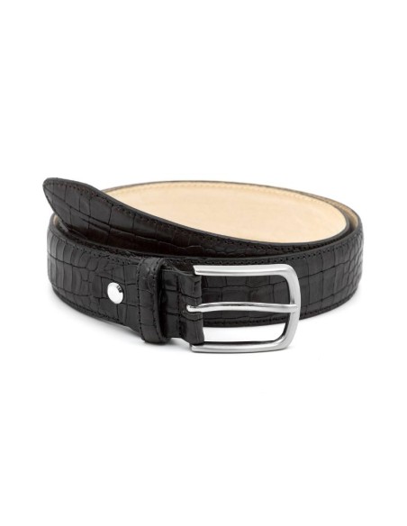 Black leather belt