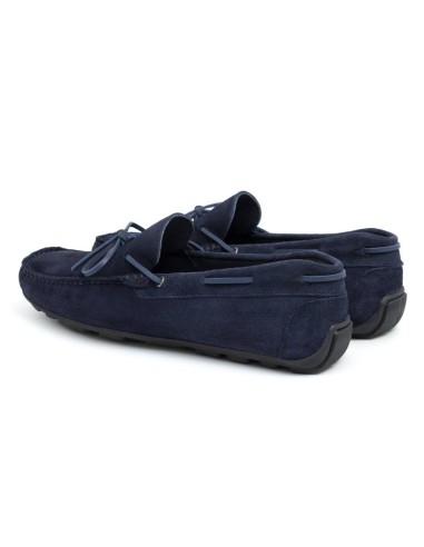 Blue suede moccasin