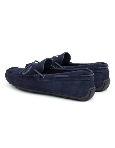 Mocassin suède bleu SALAZO-BLUE