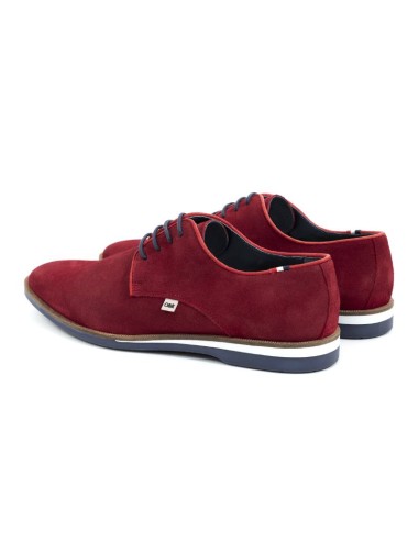 Red suede derby