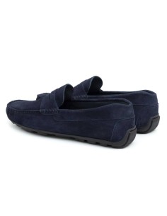 Mocasín de ante con antifaz color azul 2