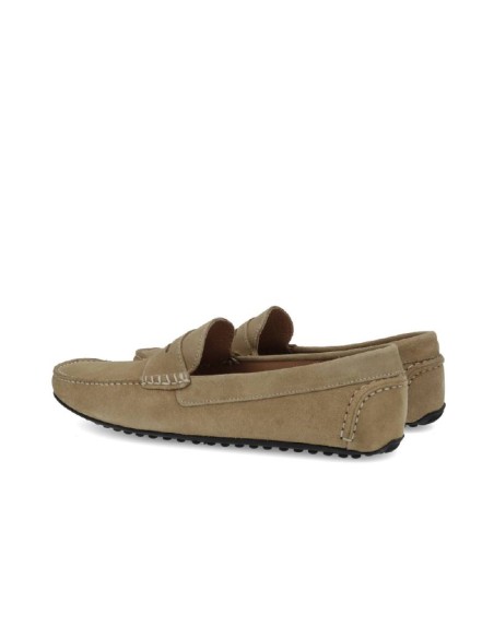 Grey suede moccasin