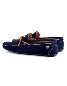 Mocassin suède bleu SILAZOR-AZUL 2