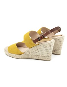 Espadrilles femme suède et cuir venu W-AHINOA-YELLOW 2