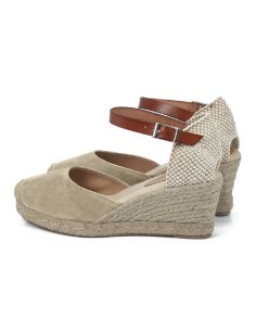 Beige suede espadrilles for women 2