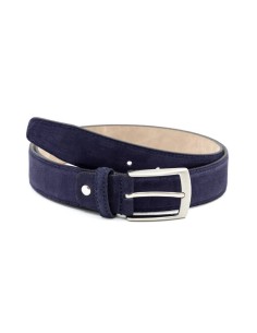 Blue suede belt