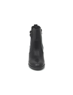 Black leather women's boots 2
