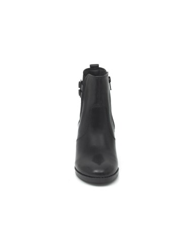 Black leather women's boots